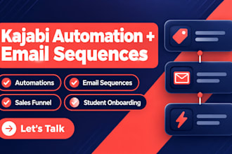 set up kajabi automation, email sequences and funnels