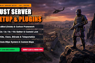 setup, configure and install plugins for your rust server