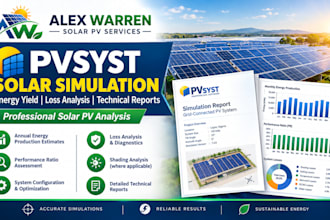simulate your solar pv system using pvsyst and provide an energy yield report