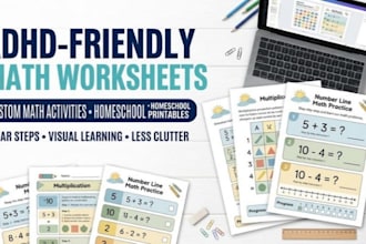 create adhd friendly homeschool worksheets with custom math activities