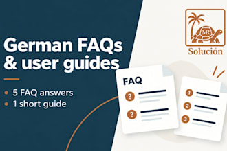 write clear german faqs and short user guides