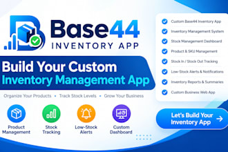 build a base44 inventory management app and stock tracking