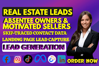 quality targeted real estate absente owner motivated seller lead via skiptracing