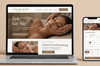 design german wix studio salon spa website with online appointment booking setup