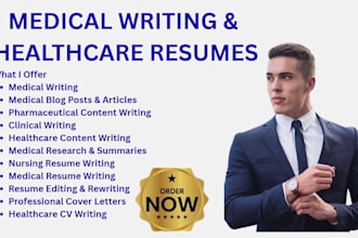 write medical content, nursing resumes, and ats healthcare resumes