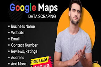 scrape google map data for lead generation , b2b data extraction