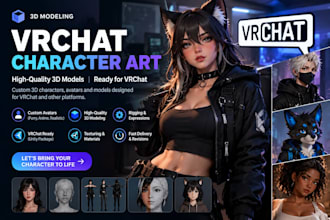 upload 3d modeling vrchat character art
