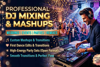 create custom wedding mashups party mixes and event dj edits