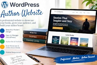 design wordpress author website book website writer website kdp author website