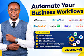 bigcommerce bitrix24 engagebay ringcentral mailerlite stripe zapier automation