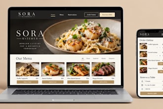 design wix restaurant website with online ordering menus and table reservations