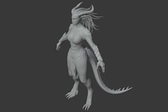 sculpt a custom 3d printable miniature or character stl in blender