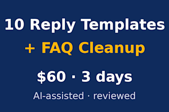 write 10 customer service email templates and improve your faq