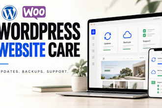 provide monthly wordpress maintenance backups and website support