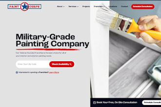 design wix painting contractor website painting company painting service website