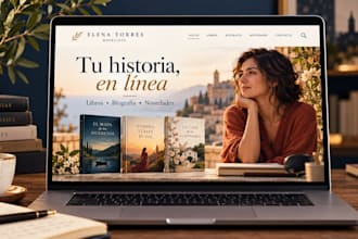 create a professional author website in spanish