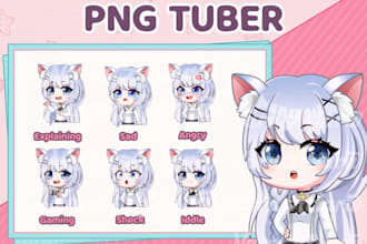 make a custom cute pngtuber avatar for twitch and youtube
