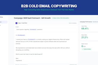 write b2b cold email sequences for outreach
