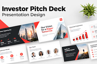design an investor presentation and business pitch deck