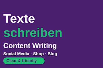 write short texts, social media posts and product descriptions
