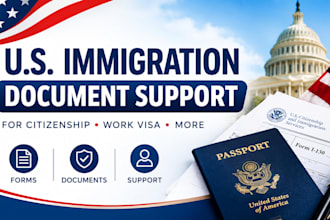 provide US immigration form, citizenship work visa application legal documents