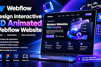 3d animated website 3d landing page 3d webflow memberstack interactive website