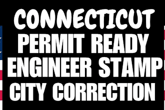 provide connecticut permit drawings and stamping as architect for permit plan