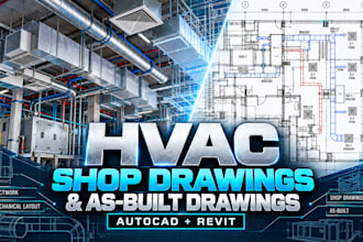 create hvac shop drawings and as built drawings in autocad and revit
