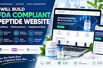 build fda compliant research peptide website, woocomerce supplement store sarms