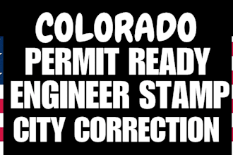 provide colorado permit drawings and stamping set as architect for permit plan