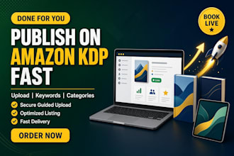 upload and publish your book on amazon KDP, kindle, ingramspark with keywords