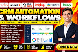 do creatio automation nutshell real geeks insightly CRM sugarcrm keap workflows