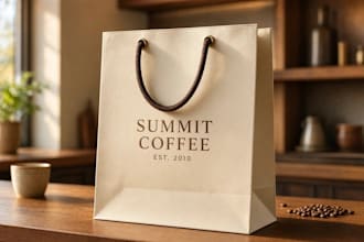 design elegant and modern retail shopping bags