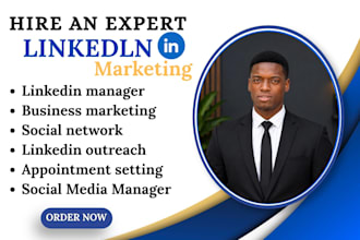 be your linkedin marketing manager for b2b content and growth