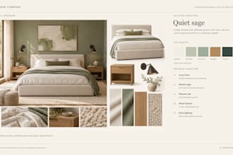 create an interior design mood board