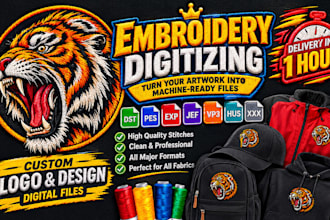 create embroidery digitizing  emb file