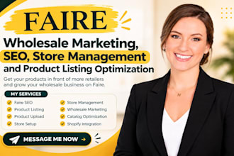 do faire wholesale marketing SEO store management product listing optimization