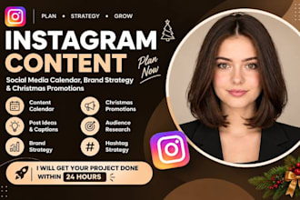 plan instagram content social media calender brand strategy christmas promotions
