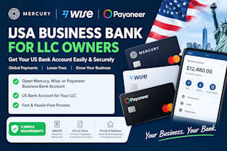open wise business bank, USA bank creation, US proof of address for llc owners