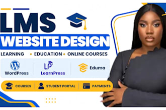 design elearning website, lms educational website, with learnpress, ,eduma