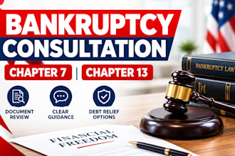 provide bankruptcy consultation for chapter 7 chapter 13 and debt issues