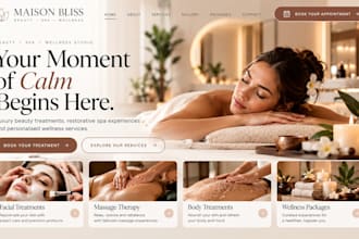 design squarespace beauty salon website spa wellness studio booking website