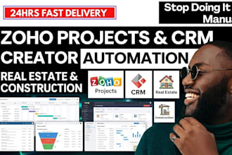 zoho project crm creator business process automation real estate construction