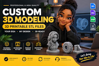 create 3d printable models and stl files