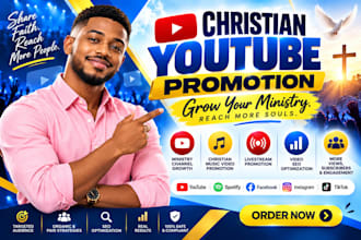 promote ministry youtube videos, livestream, and christian music videos