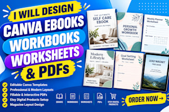 design canva ebooks, workbooks, worksheets, and pdfs
