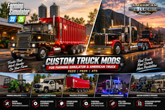 create custom fs22 fs25 and ats truck mods for farming simulators
