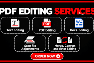 provide professional PDF file editing service