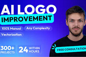 fix, improve, redraw and vectorize ai logo to svg ai eps