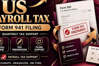 prepare US payroll tax returns and assist with form 941 filing